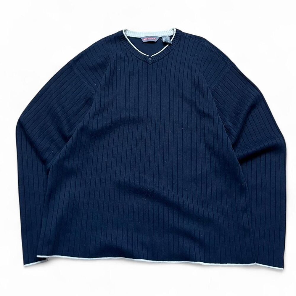 Quiksilver Men's Navy and Blue Jumper